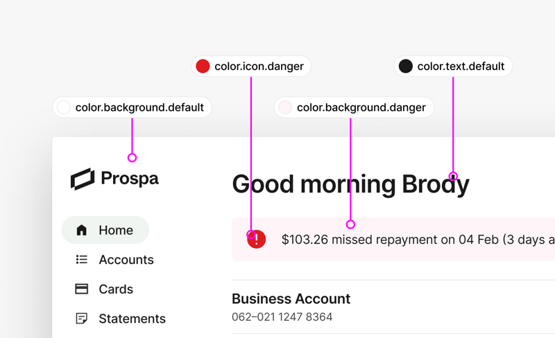 Developing a scalable design token taxonomy for Prospa's Design System
